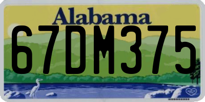 AL license plate 67DM375
