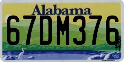 AL license plate 67DM376