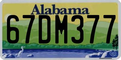 AL license plate 67DM377