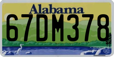 AL license plate 67DM378
