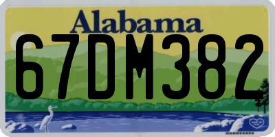 AL license plate 67DM382