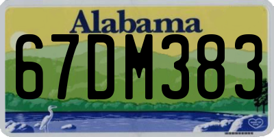 AL license plate 67DM383