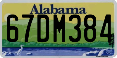 AL license plate 67DM384