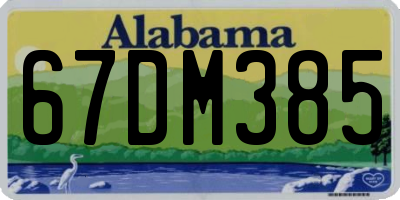 AL license plate 67DM385