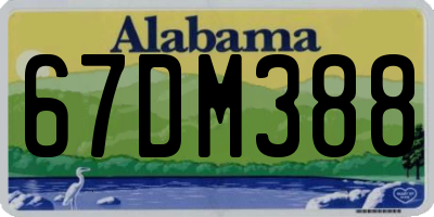 AL license plate 67DM388