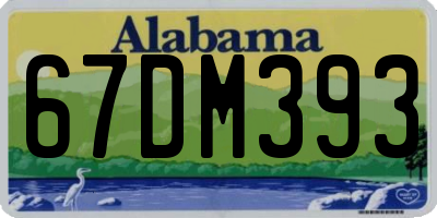 AL license plate 67DM393