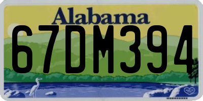 AL license plate 67DM394