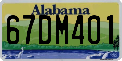 AL license plate 67DM401