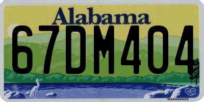 AL license plate 67DM404