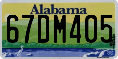AL license plate 67DM405