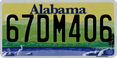 AL license plate 67DM406