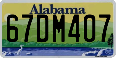 AL license plate 67DM407