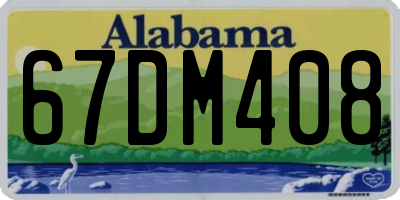 AL license plate 67DM408