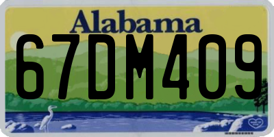 AL license plate 67DM409