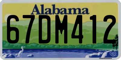 AL license plate 67DM412