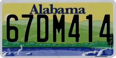 AL license plate 67DM414