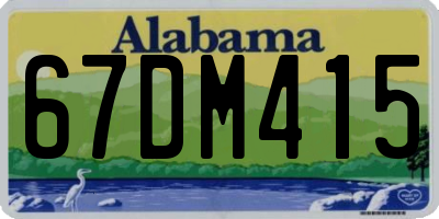 AL license plate 67DM415