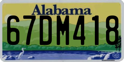 AL license plate 67DM418