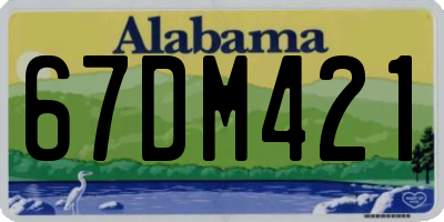 AL license plate 67DM421