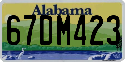 AL license plate 67DM423