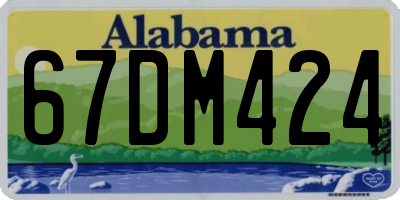AL license plate 67DM424