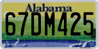 AL license plate 67DM425