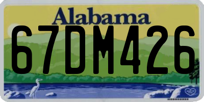 AL license plate 67DM426