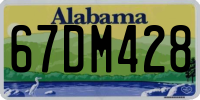 AL license plate 67DM428