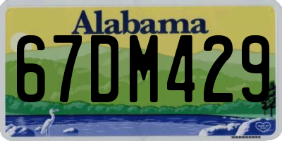 AL license plate 67DM429