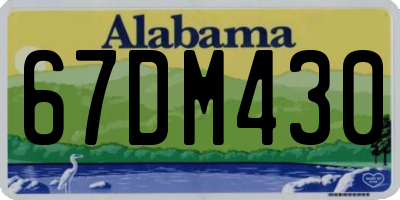 AL license plate 67DM430