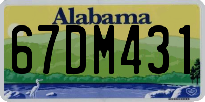 AL license plate 67DM431