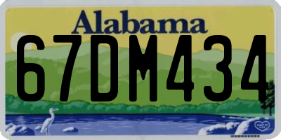 AL license plate 67DM434