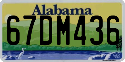 AL license plate 67DM436