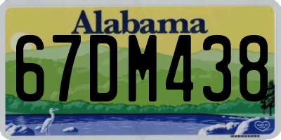 AL license plate 67DM438