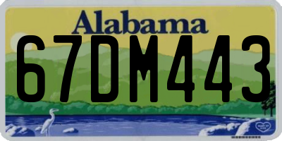 AL license plate 67DM443