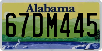 AL license plate 67DM445