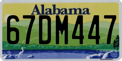 AL license plate 67DM447