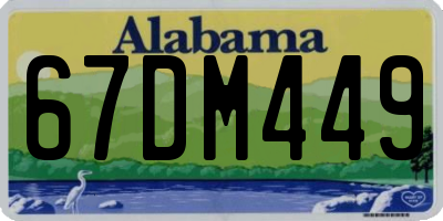 AL license plate 67DM449