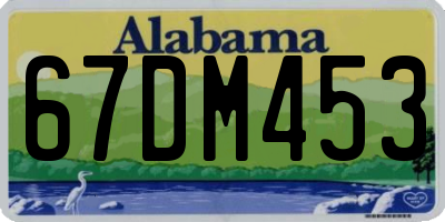 AL license plate 67DM453