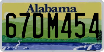 AL license plate 67DM454
