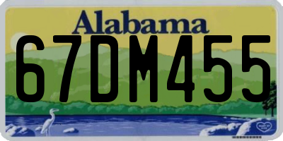 AL license plate 67DM455