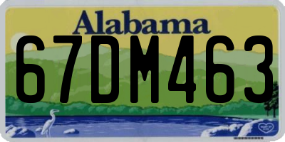 AL license plate 67DM463