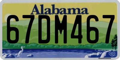 AL license plate 67DM467