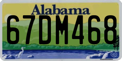 AL license plate 67DM468