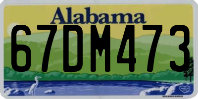 AL license plate 67DM473