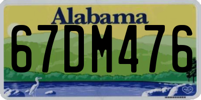 AL license plate 67DM476