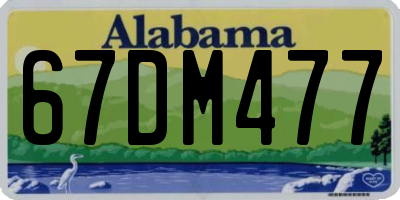 AL license plate 67DM477