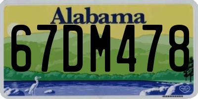 AL license plate 67DM478