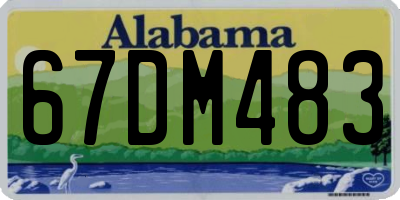 AL license plate 67DM483