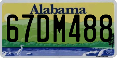 AL license plate 67DM488